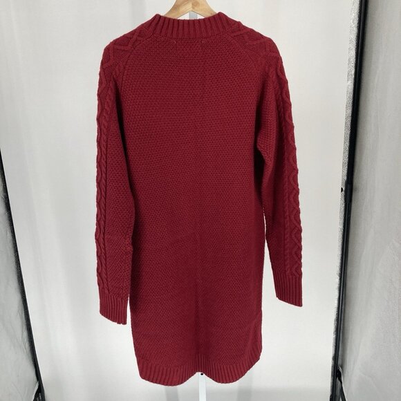 Kiel James Patrick Womens Red Sweater Dress Sz XL Cable Knit Pullover Wool Blend - Picture 3 of 16